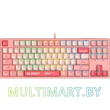 Клавиатура A4Tech Bloody S87 Energy Pink (Bloody BLMS Red Plus)